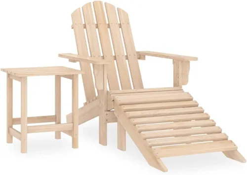 Miniatura 10 de Grand Fauteuil de Jardin Adirondack Démontable con mesa otomana y otomana y macizo Bois de Sapin Gris para patio, terraza, jardín, cómodo y duradero