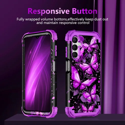 Miniatura 6 de Rancase Compatible con Galaxy A16 5G Funda, Protección Resistente a los Golpes de Tres Capas de Servicio Pesado Parachoques de Plástico Duro + Funda