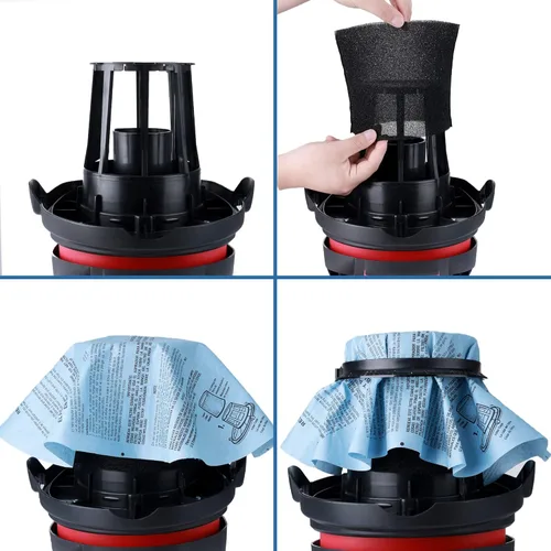 Miniatura 6 de Shop-Vac Filtro de disco de papel 90107 y filtro de funda de espuma 90585, para la mayoría de aspiradoras Shop-Vac en húmedo/seco de 5 galones