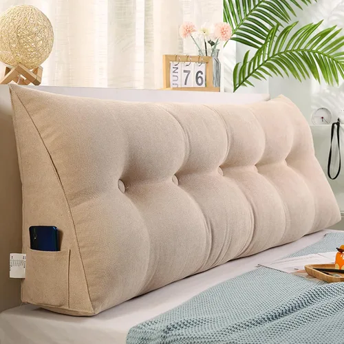 Miniatura 9 de Almohada triangular para cabecero individual, almohada de cama de cuña para respaldo, almohada de lectura, respaldo de posicionamiento de apoyo