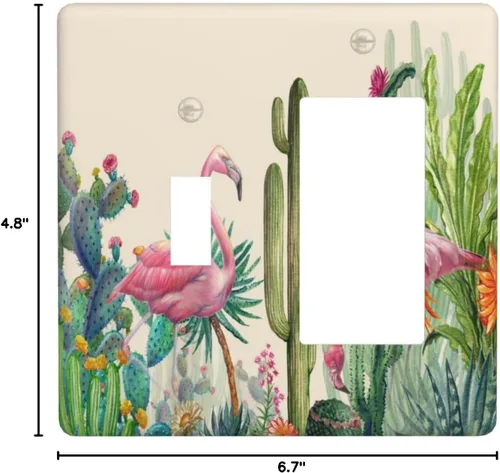 Miniatura 558 de Cubiertas de placa de pared de 3 gang con interruptor de luz de triple palanca, en negro y dorado con esplendor de oro rosa, estampado floral