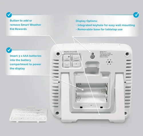 Miniatura 4 de AcuRite Estación meteorológica What-to-Wear con reloj despertador, hora, fecha y sensor inalámbrico para exteriores para pronóstico hiperlocal