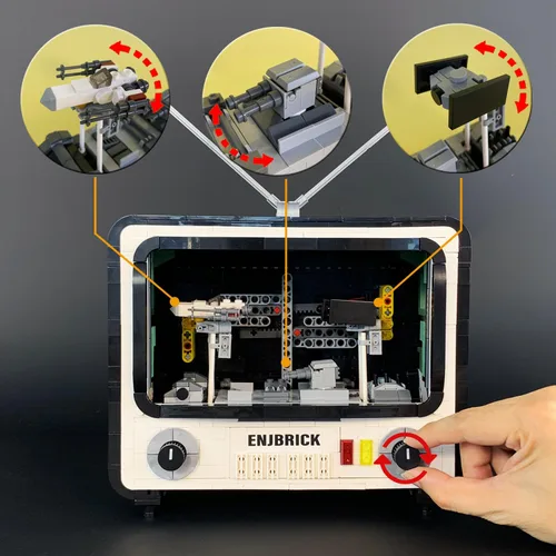 Miniatura 2 de Ideas - Juego de construcción de TV retro compatible con Lego para adultos, juguetes de Navidad para niños y niñas de 8 a 14 años, 1212 piezas