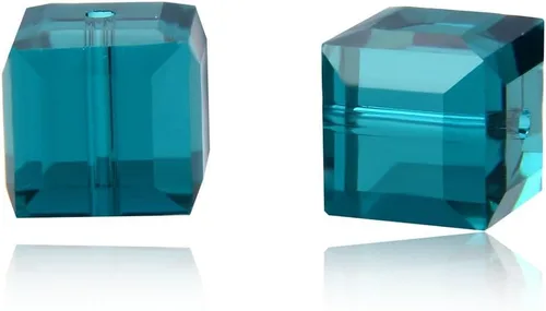 Miniatura 18 de 50 piezas Adabele cuentas austriacas de 6 mm de cristal facetado en cubo amatista sueltas, compatibles con cristales Swarovski Preciosa 5601 SSC611