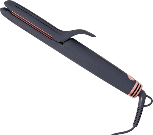 Hairitage Plancha Alisadora y Rizadora de Cabello de Cerámica y Turmalina 2 en 1 para Peinado - 1 1/4 Pulgada - Estilizador de Flujo de Aire con