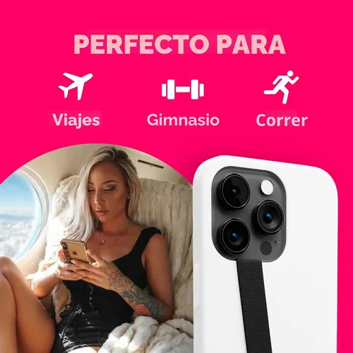Miniatura 7 de Phone Loops: Agarre de teléfono no elástico, correa para teléfono, soporte de teléfono para la mano - Pequeño, ligero y discreto soporte de teléfono