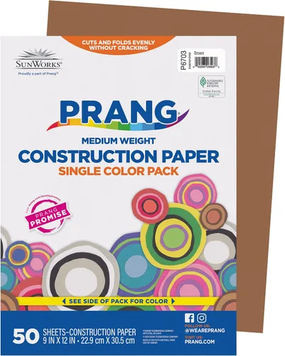 Miniatura 17 de Prang (Formerly SunWorks) Papel de construcción, blanco brillante, 9 x 12 pulgadas, 50 hojas