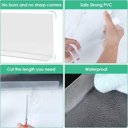 Miniatura 5 de Bloqueador debajo de la cama para mascotas, paquete de 6, 5 pulgadas de alto, adhesivo fuerte, tapón de hueco, material de PVC seguro, fácil
