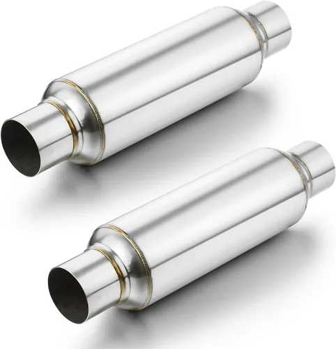 Miniatura 11 de A-KARCK Resonador de Escape de Entrada de 2.0", Resonador de Silenciador Entrada de 2.0" Salida de 2.0" Longitud Total de 14" Acero Inoxidable
