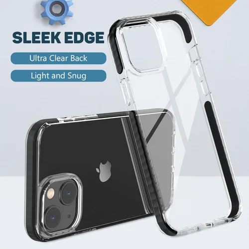 Miniatura 4 de MATEPROX Compatible con iPhone 14, transparente, delgada, transparente, a prueba de golpes, para iPhone 14 de 6.1 pulgadas 2022 (negro)