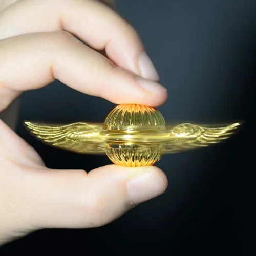 Miniatura 7 de Umnodobn Fidget Spinner Dorado Orbe Mágico Juguetes para la Ansiedad Alivio del Estrés Reductor Giro Fidgets Rodamiento de Mano Tri Spinner Spinners