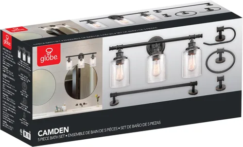Miniatura 10 de Globe Electric 51415 Camden - Juego de baño (5 piezas)
