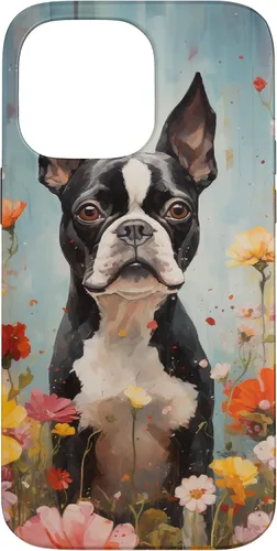 Miniatura 21 de Boston Terrier in Flower Garden Dog Art Lovers Design Case for iPhone 17