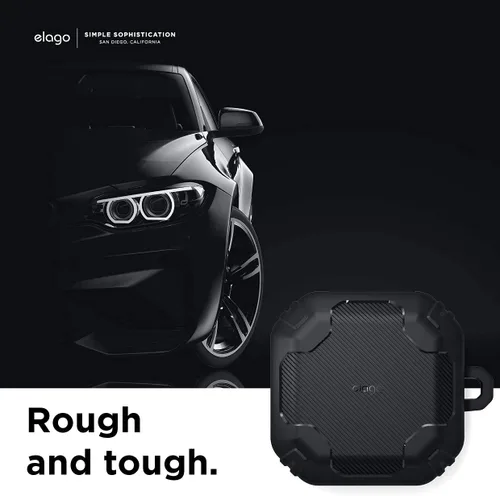 Miniatura 3 de elago Funda Armor para Samsung Galaxy Buds (FE, 2, 2 Pro, Pro, Live) (negro)