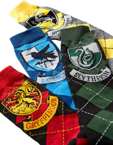 Miniatura 3 de Hyp Harry Potter House Crests Argyle JuniorsWomens 4 Pack Knee High Socks