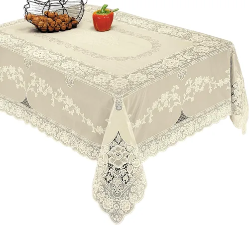 Miniatura 4 de Violet Linen Mantel de vinilo con diseño de Betenburg, color beige, 60 x 90 pulgadas, oblongo/rectangular