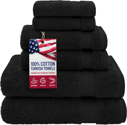 Miniatura 78 de Toalla American Veteran, Juego de Toallas de Mano para Baño de 4, 100% Conjunto de Toallas de Mano Turcas de Algodón, Toallas de Mano Suave