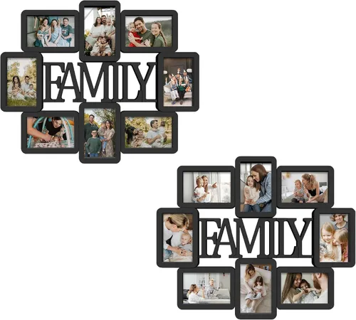 Miniatura 26 de Jerry & Maggie Marco de fotos familiar de 8 aperturas de 4 x 6 marcos para decoración de pared familiar, marcos de fotos de PVC para galería