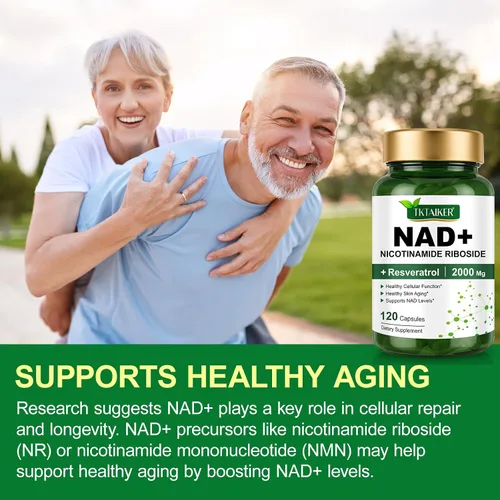 Miniatura 6 de Suplemento NAD+ de 2000 mg extra fuerte para mujeres y hombres, 120p