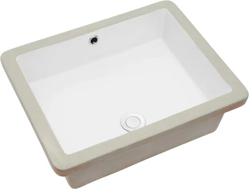 Miniatura 29 de Lordear Fregadero de baño blanco con un agujero de 24 x 20 pulgadas, un agujero, porcelana, cerámica, lavabo para lavabo de baño de 24 pulgadas