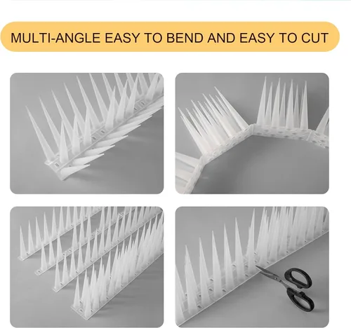 Miniatura 4 de OFFO Bird Spikes - Picos de paloma para exteriores para gatos que mantienen a los pájaros, mapache, pájaro carpintero, 20 pies (20.0 ft), blanco
