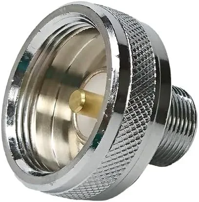 Miniatura 2 de NMO a SO-239 UHF Adaptador de montaje de antena de latón hembra hecho de latón cromado resistente