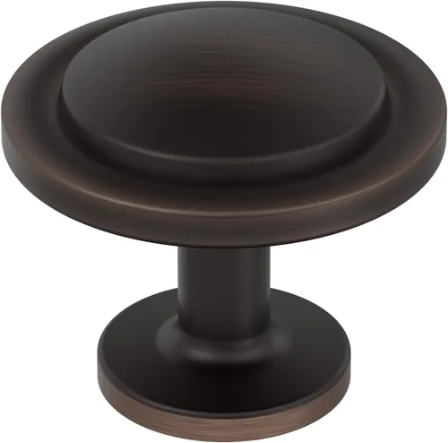 Miniatura 10 de Amerock 10BX37025MB Pomo de gabinete negro mate Diámetro de 1-3/16 pulgadas (1.181 in) Paquete de 10 unidades Bucle Herrajes para muebles