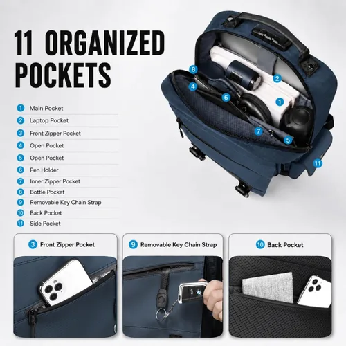 Miniatura 5 de Bolsa tipo mensajero de lona tipo bandolera para computadora portátil, casual, viajes, para hombres y mujeres