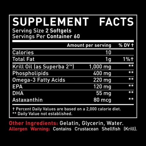 Miniatura 4 de Aceite de krill antártico de 1000 mg (120 cápsulas blandas) Suplemento de aceite de pescado Omega 3 con EPA, DHA y astaxantina, para apoyo