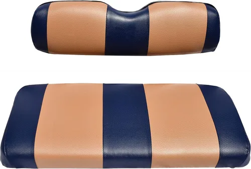 Miniatura 18 de Juego de fundas universales de repuesto para asiento trasero de carrito de golf, hechas con vinilo de grado marino, instalación de grapas