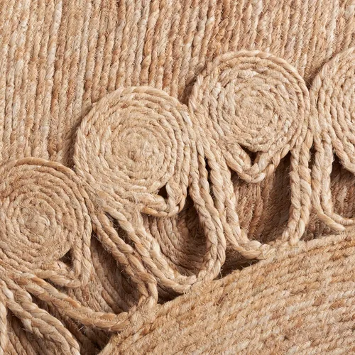Miniatura 9 de SAFAVIEH NFB252A - Alfombra redonda de fibra natural, 3 pies, redonda, natural, hecha a mano, con encanto de campo, ideal para zonas de alto tráfico