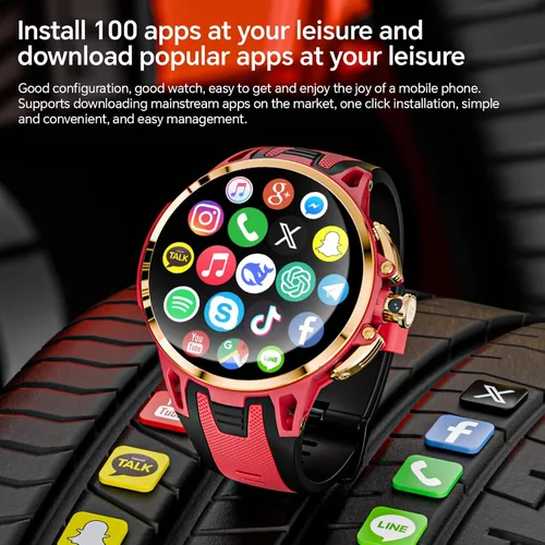 Miniatura 7 de LOKMAT Reloj inteligente Android 4G, pantalla AMOLED de 1.75 pulgadas, 3 GB+32 GB, seguimiento de actividad deportiva para hombres y mujeres