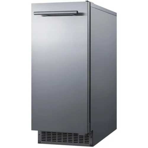 Summit Appliance BIM68OSPUMP - Máquina de hielo integrada de acero inoxidable de 15 pulgadas y 62 libras