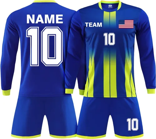 Miniatura 22 de Camisetas de fútbol personalizadas para hombres, mujeres, niños, camisetas de fútbol personalizadas, pantalones cortos, uniformes