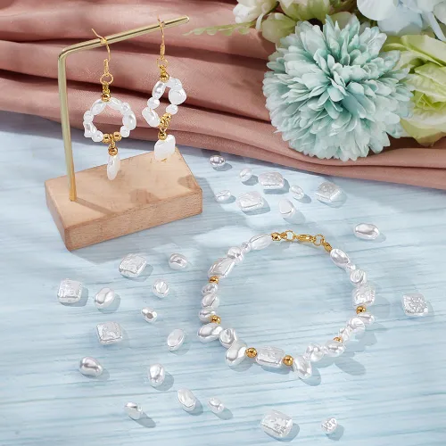 Miniatura 4 de NBEADS 320 cuentas de perlas de imitación de 8 estilos, mini perlas para manualidades, formas mixtas irregulares, perlas de varios tamaños