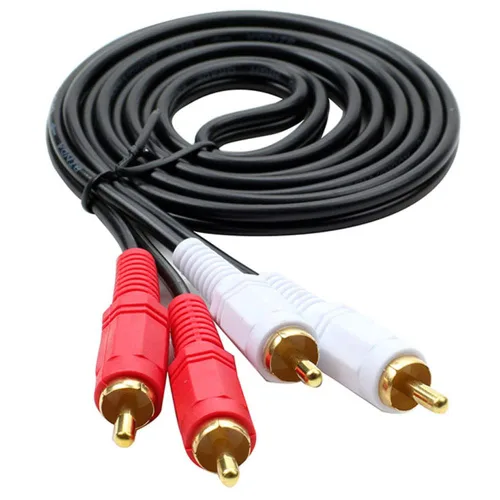 Miniatura 2 de Cable divisor de audio RCA macho a 2 RCA macho a 2 RCA macho, cable divisor de audio RCA, adecuado para caja de TV de sonido DVD, 4.9 ft