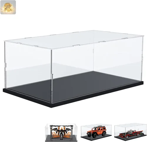 Miniatura 26 de Vitrina de acrílico transparente engrosada para coleccionables Lego 75325, caja transparente de autoensamblaje, gran protección antipolvo con base
