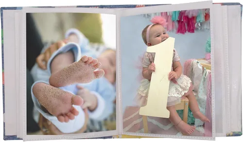Miniatura 5 de Álbum de fotos pequeño para niños, 100 bolsillos 4x6, álbum de fotos de bebé para estantería, libro de fotos con cubierta de lino deslizable
