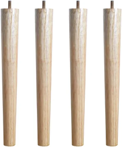 Miniatura 10 de Patas cónicas de madera maciza, patas de mesa de centro con rosca M8, patas de mesa de café, patas de sofá de bricolaje, patas de soporte