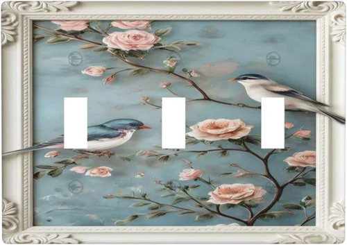 Miniatura 52 de Cubiertas Decorativas de Arte para Interruptores de Luz, Hojas de Otoño, Placa de Pared de Palanca Individual, Cubierta Decorativa de Interruptor