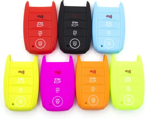 LIGHTKOREA. Funda de silicona para llavero inteligente de 4 botones. Para Kia Soul Carnival Sedona Niro Sorento Sportage Rio Forte Optima Cerato