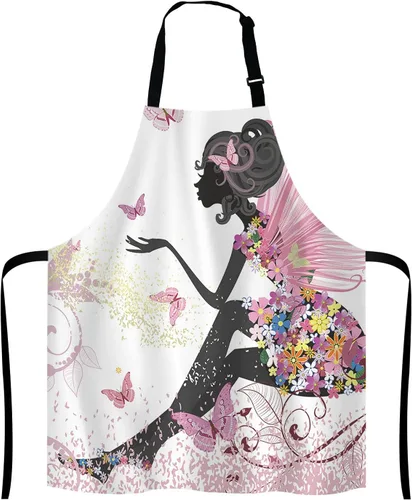 Miniatura 9 de Delantal de perros de animales, divertido delantal con cuello ajustable para hombres y mujeres, adecuado para el hogar, cocina, camarera, chef
