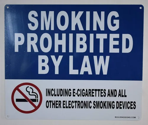 Miniatura 2 de Prohibido fumar por ley, incluyendo cigarrillos electrónicos y todos los demás dispositivos electrónicos para fumar letrero