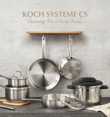 Miniatura 7 de KOCH SYSTEME CS Juego de ollas y sartenes de acero inoxidable, 10 piezas de utensilios de cocina de acero inoxidable para cocina profesional