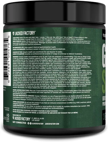 Miniatura 7 de Jacked Factory Green Surge Green Superfood - Bebida verde apta para dieta cetogénica con espirulina, hierba de trigo y cebada, verduras orgánicas