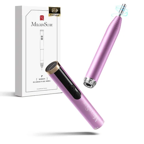 Miniatura 12 de MelodySusie PocketNail Taladro de Uñas Modular Inalámbrico en Forma de Bolígrafo, PC100GR 20000RPM Lima Eléctrica Delgada Portátil Recargable