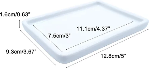 Miniatura 6 de Jabonera de cerámica para ducha, paquete de 2 unidades, paleta de jabones para acuarelas