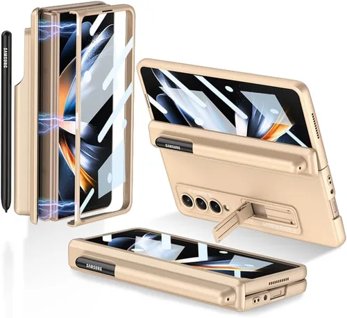 Miniatura 12 de Funda protectora de pantalla para Samsung Galaxy Z Fold 3 de 0.18 oz, protección completa de 360 grados, con protector de pantalla de vidrio Negro