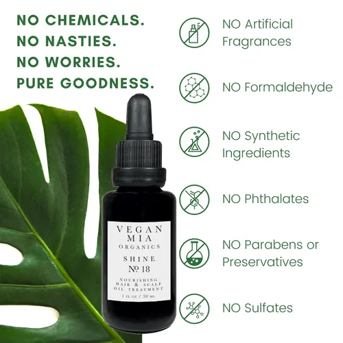 Miniatura 7 de Aceite de romero orgánico USDA para el crecimiento del cabello con ricino, jojoba y más de Vegan Mia para nutrición intensa y tratamiento