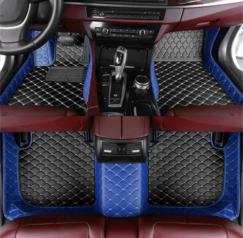 Miniatura 35 de Alfombrillas de cuero de lujo personalizadas para todo tipo de clima para el 99.99% de automóviles, SUV y camiones según el modelo automotriz Negro